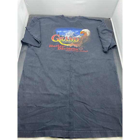 2006 Y2K Harley Davidson Motorcycle Shirt Bald Eagle Grand Junction Size L - Picture 8 of 9